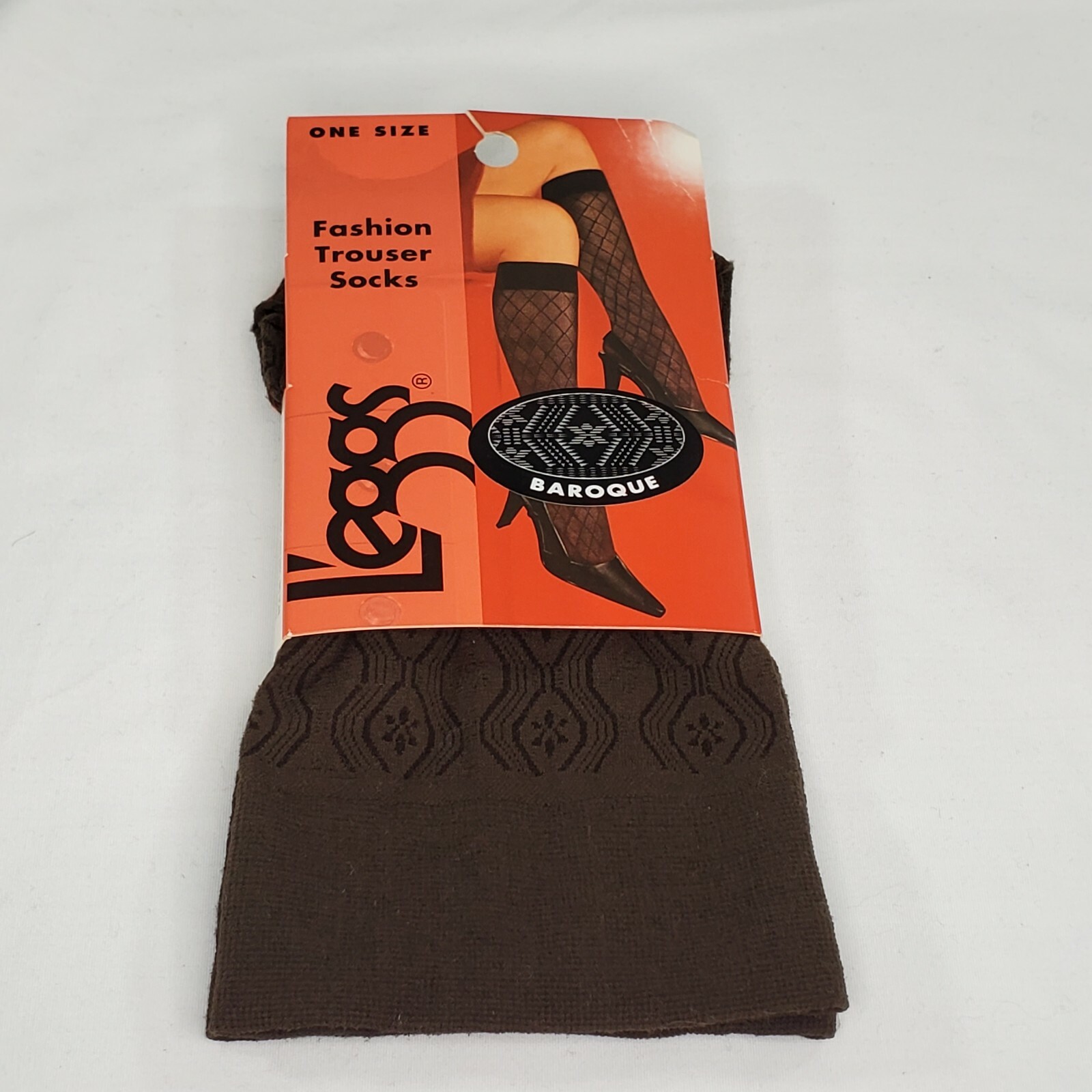2 Pair L’eggs Ladies Trouser Knee-Hi Socks Shoe Sz 5-9 Brown Solid Patterned New