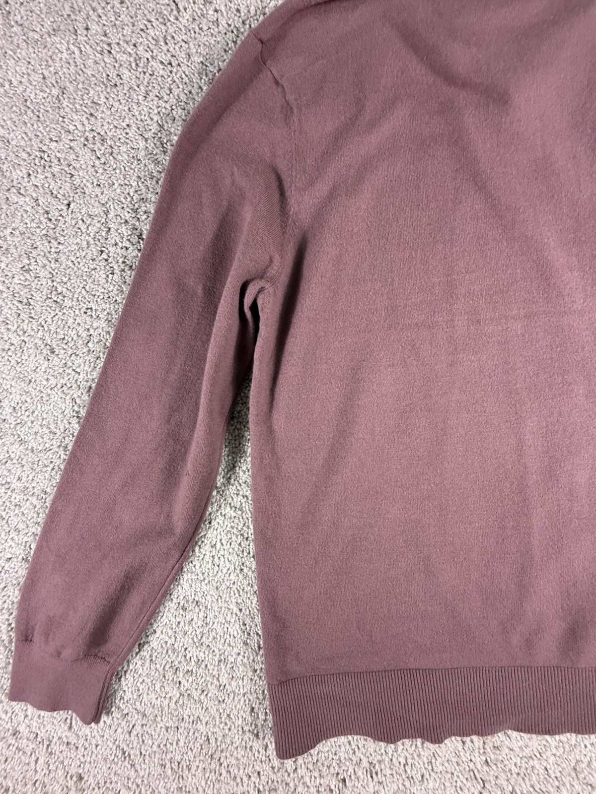 NWT Goodfellow Men’s Long Sleeve Sweater Polo Mulberry Size Large