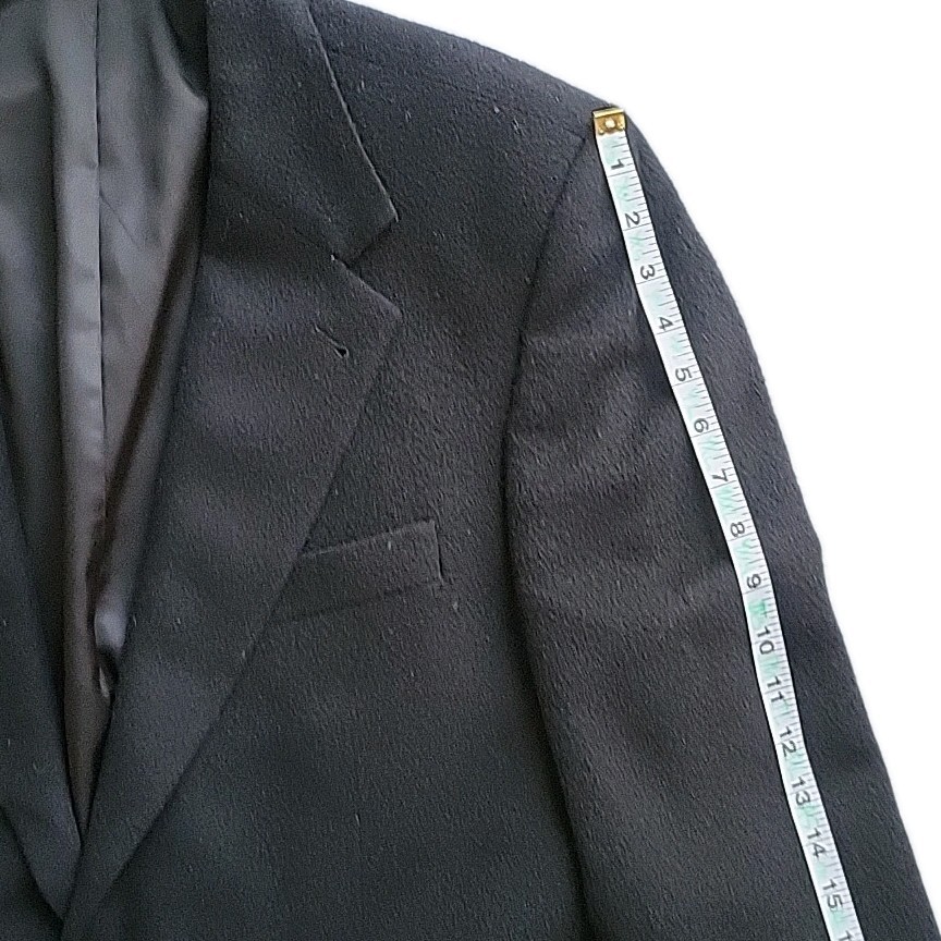 Tailors Row By Deansgate Blazer Mens 42 Black Pure Camel Hair Sport Coat Jacket