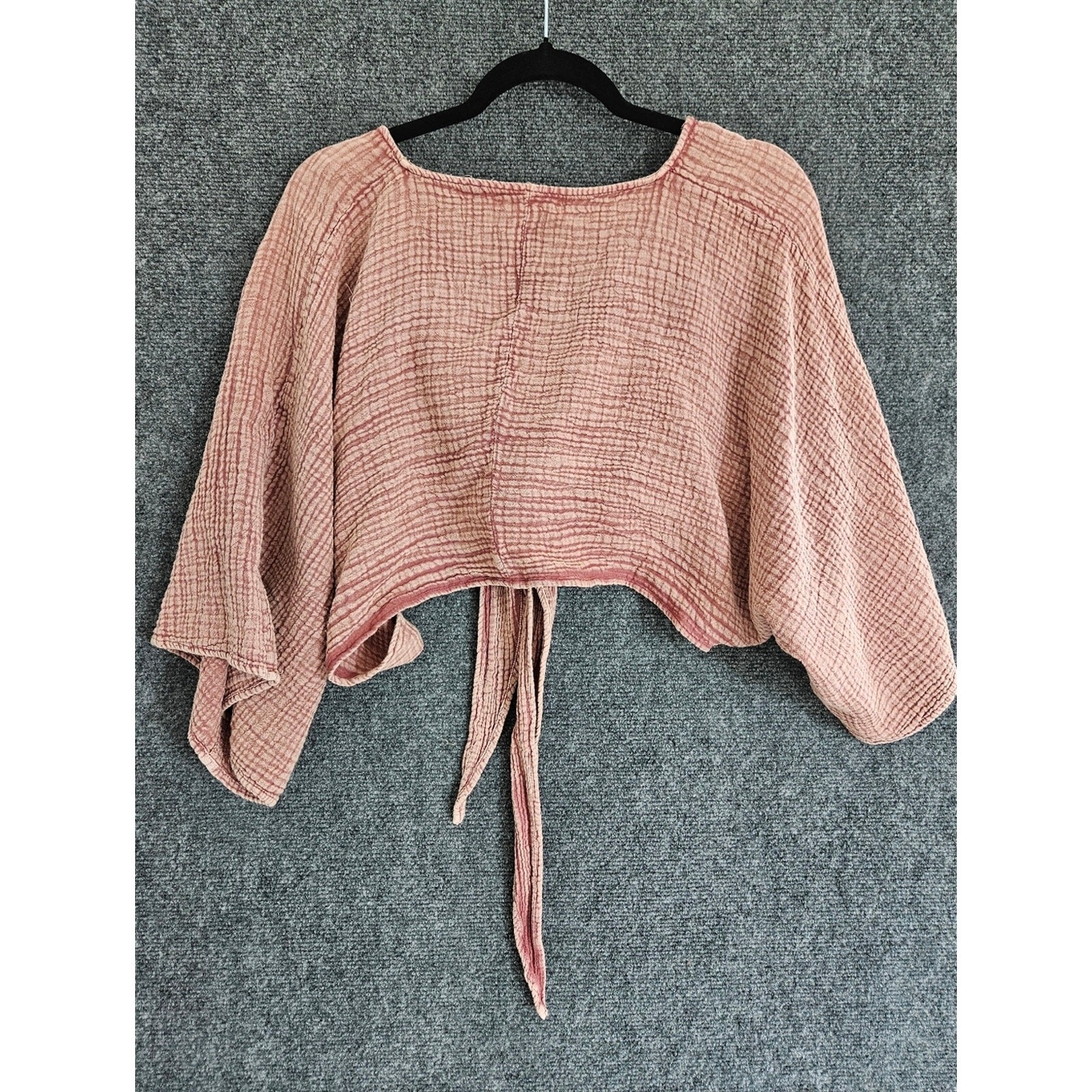 Pull&Bear Dusty Pink Tie-Front Cropped Top