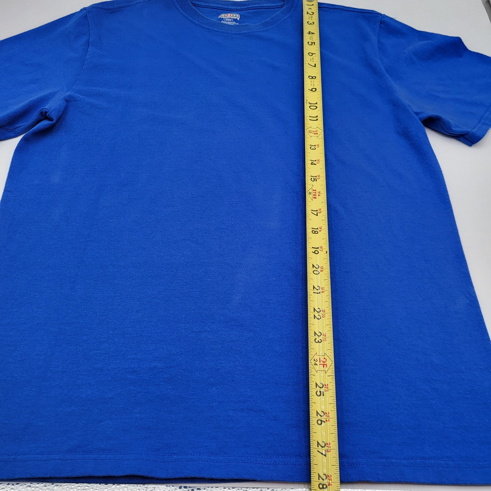 Vintage Russell Jerzees Classic Ringspun Cotton Blue T-Shirt Size Medium