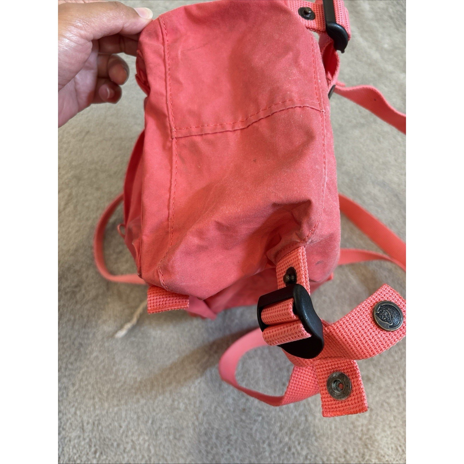Peach Pink Mini Backpack Classic Lightweight Everyday Bag READ