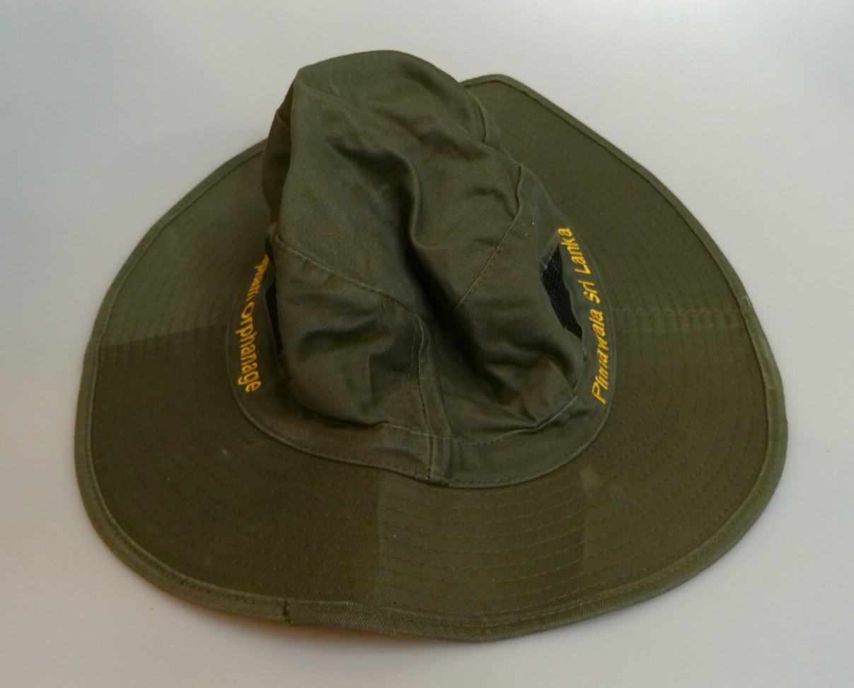 Pinnawala Sri Lanka Elephant Orphanage Safari Hat Olive Green Boonie Hat Large