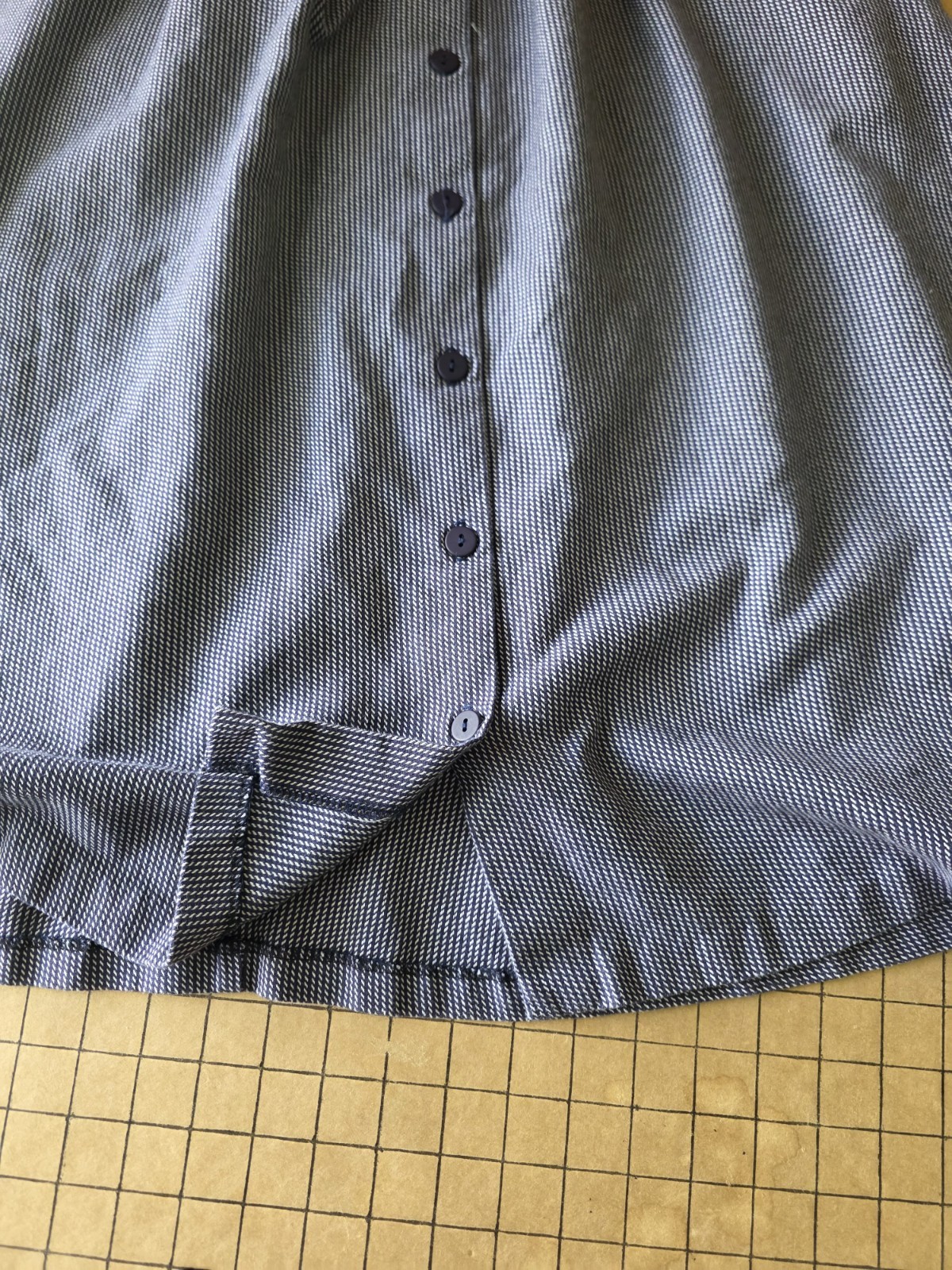 Jantzen Vintage Petite Button Front A-Line Gray Check Skirt Sz 12 Made In USA