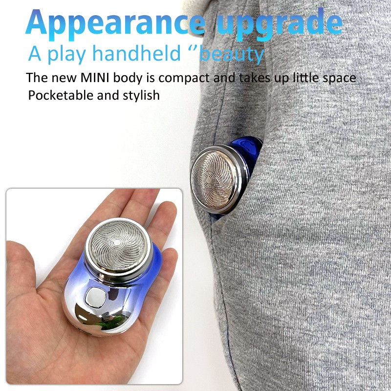 Cordless Men’s Electric Shaver Mini USB Rechargeable Travel Razor