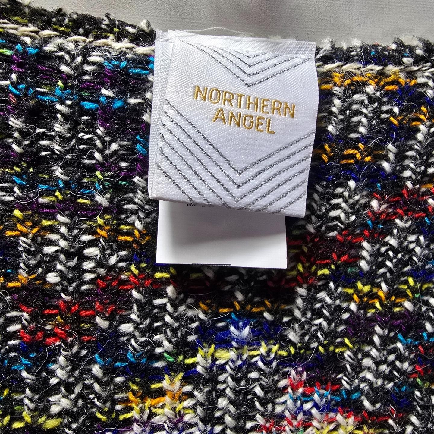 Northern Angel Women’s L XL Hoodie Cardigan Sweater BOHO Aztec Art To Wear