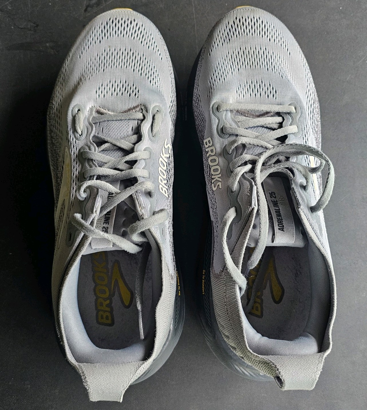 Brooks Adrenaline GTS 25 Men’s 9.5 4E Extra Wide Gray Running Shoes