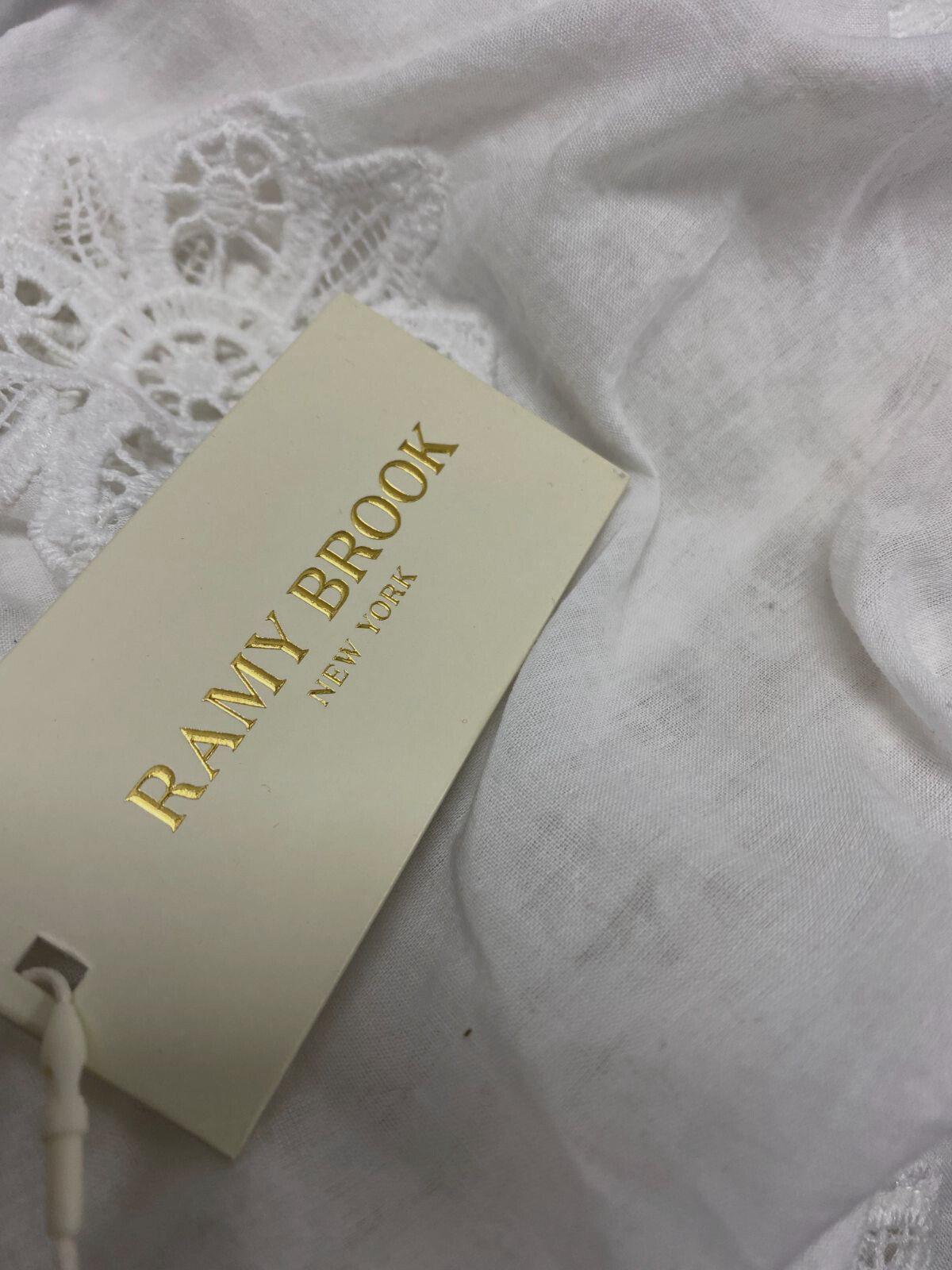 $285 Ramy Brook Women’s White Delphine Dress Swim Cover Up Size M/L