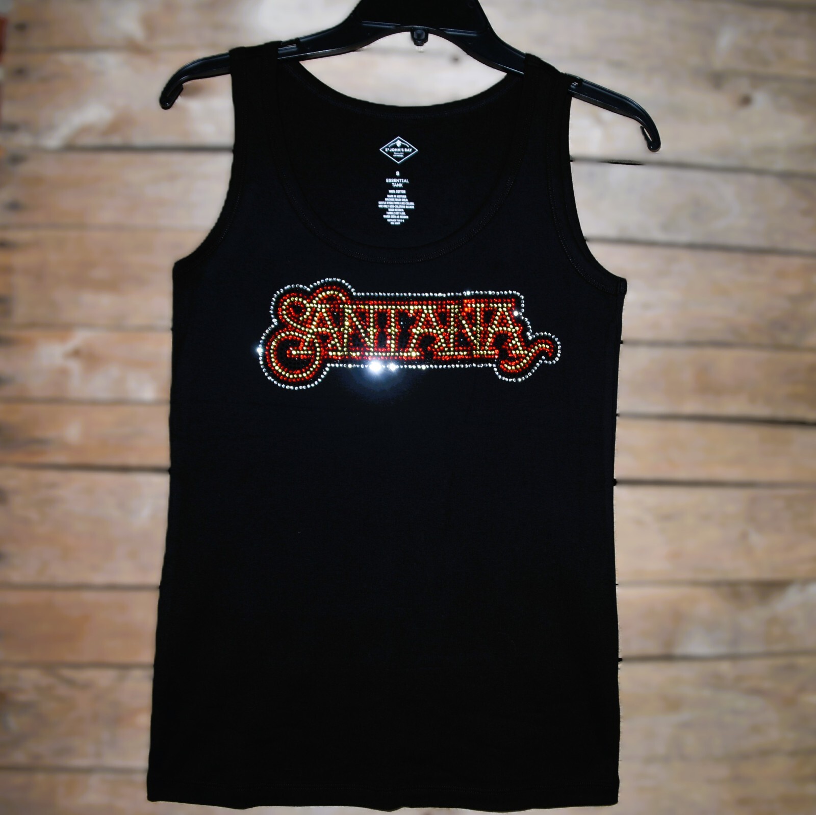 Santana hinestone bling shirt or tank XS S M L XL XXL 1X 2X 3X 4X 5X