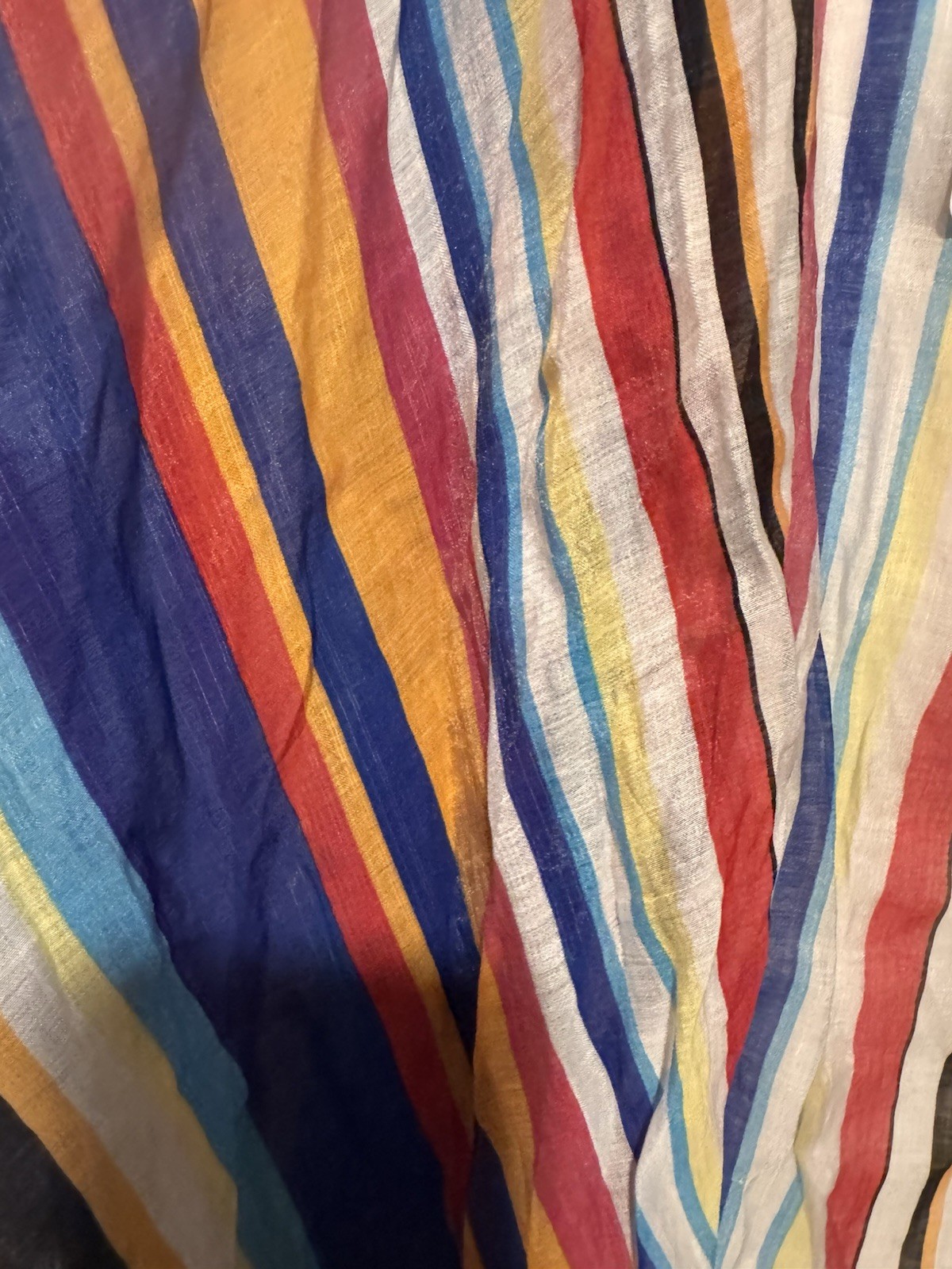 Davi&Dani Multicolored Striped Kimono Open-Front Lhtweight Boho Cardigan Top 1XL