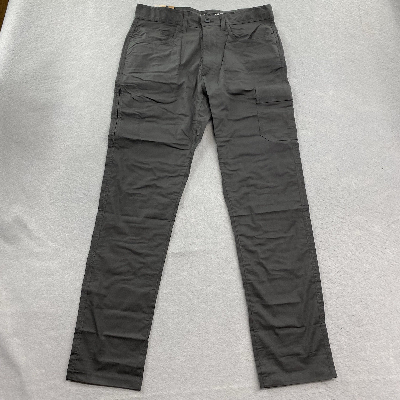 Prana Pants Mens 32×32 Charcoal Cargo Double Peak Pant Standard Fit Hiking