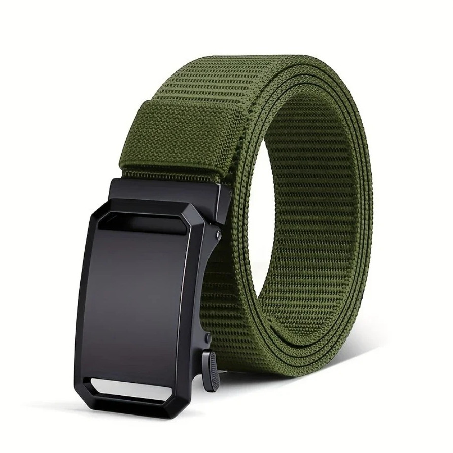 1 pc Men’s Tactical Canvas Belt Automatic Buckle Military Outdoor Work Belt – V2