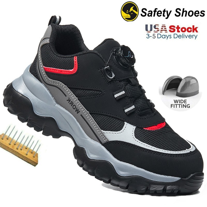 Safety Shoes Men Steel Toe Work Shoes Anti-puncture Indestructible Shoes