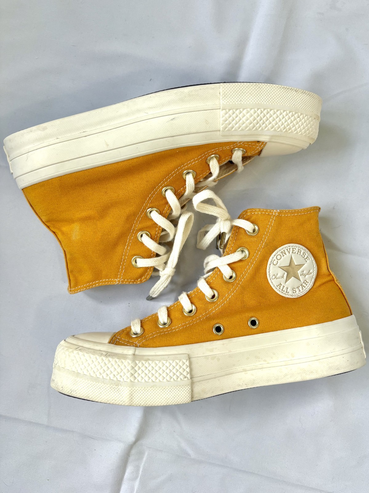 Converse CTAS Lift Hi “Elevated Gold Platform” | Women’s Size 6.5 | Sunflower