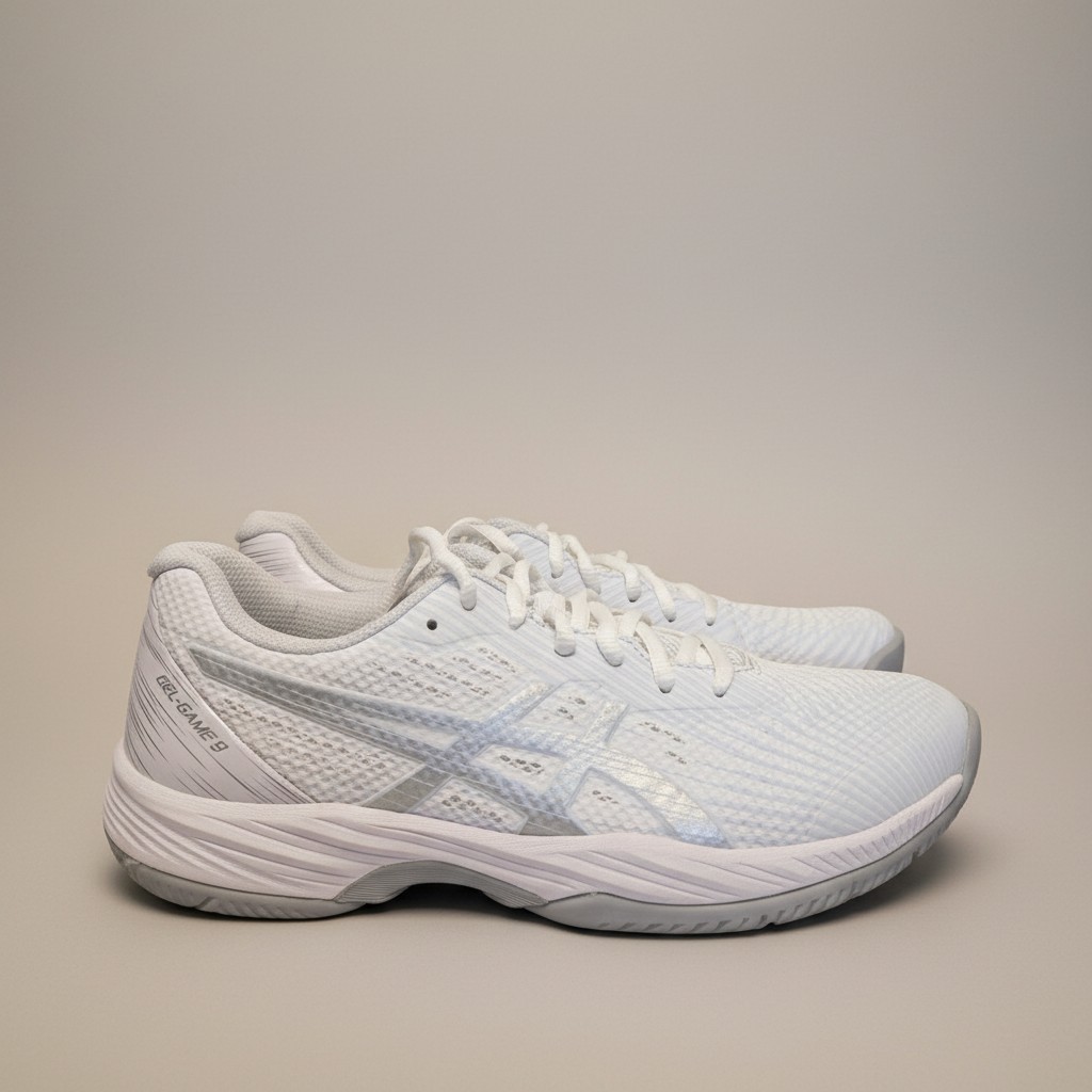 ASICS Gel-Game 9 White Pure Silver Women’s Running Training Shoes Size 8.5