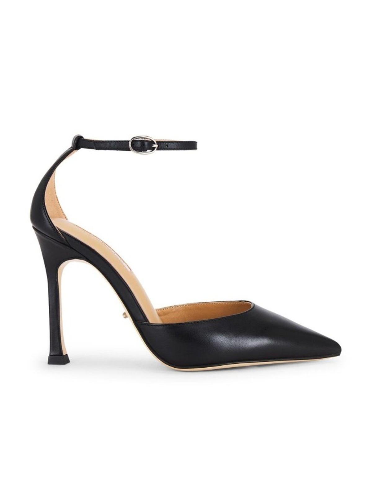Tony Bianco Aztec Heel in Black Como leather high heel ankle strap pointed toe