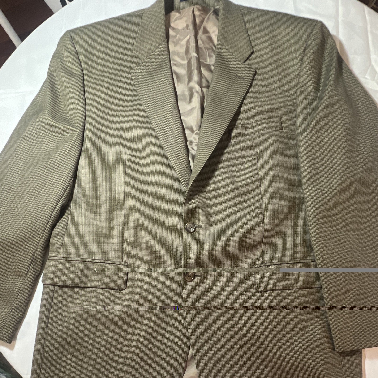 Lauren Ralph Lauren 46R Brown Wool Sport Coat Blazer Made In Canada Woolmark
