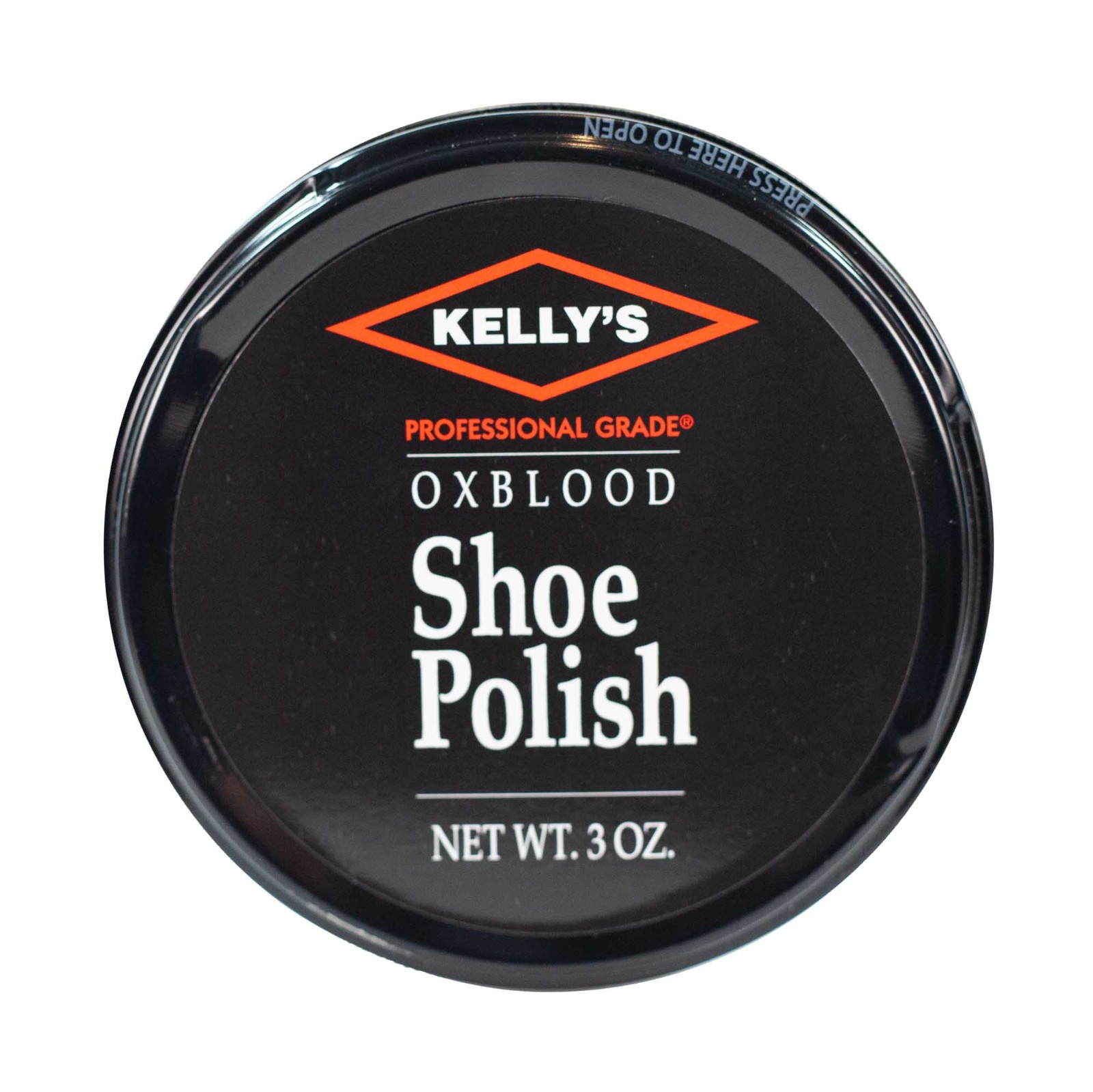 Kelly paste wax, 3 ounce shoe polish, Oxblood