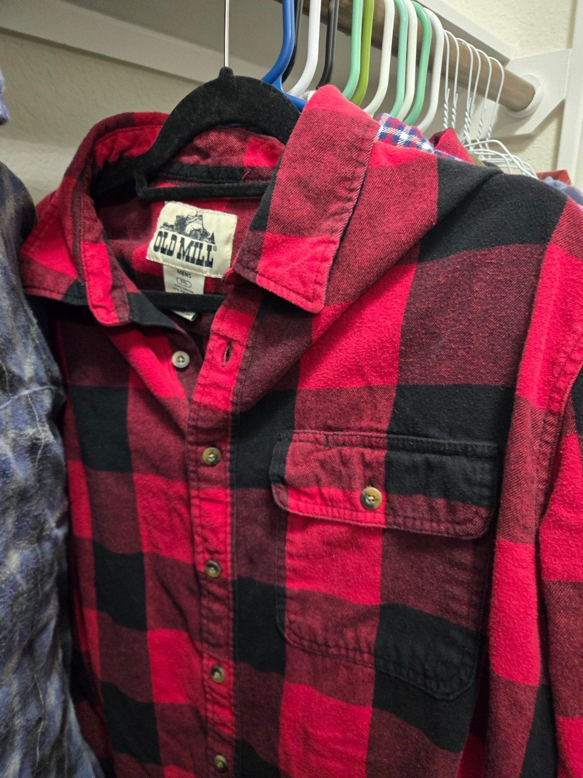 5 LOT Flannel Work Shirt Mens Outdoor Thermal Durable Multicolor Bulk Deal