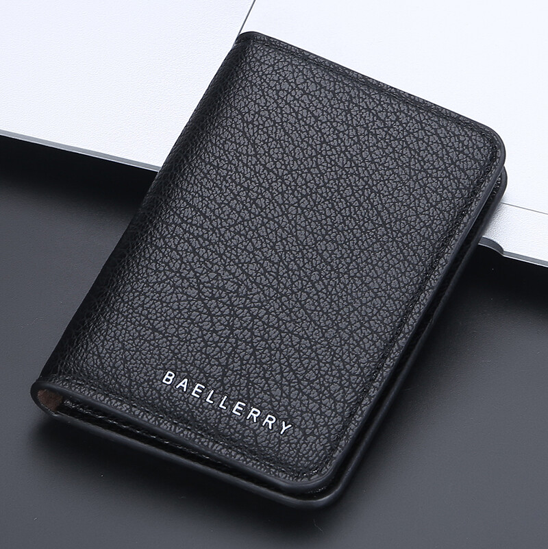 Men’s Wallet Credit Card Holder PU Leather Front Pocket Thin Purse Business Gift