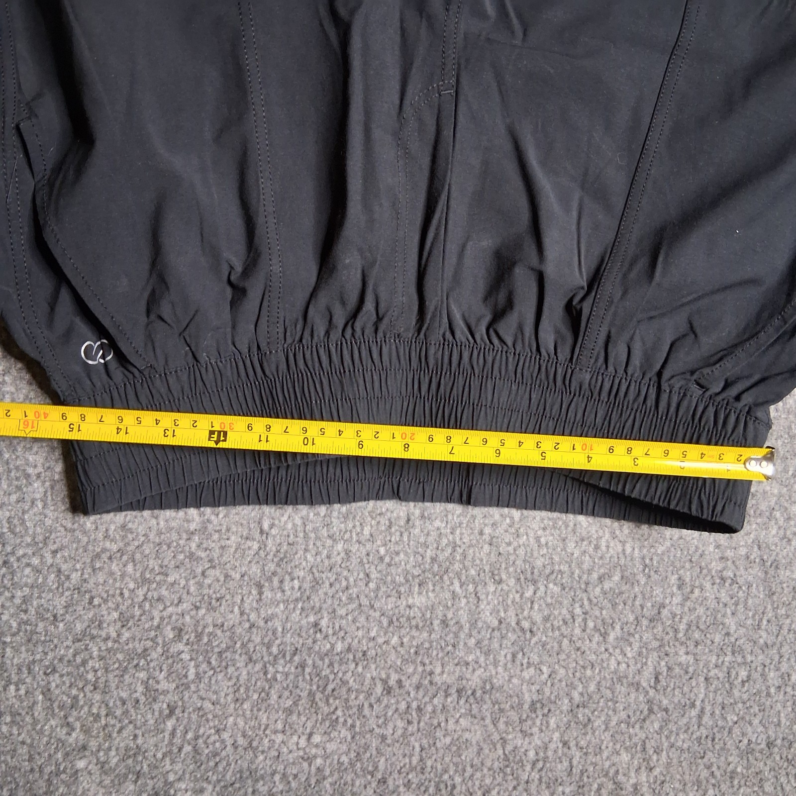 Calia Women’s Black Yoga Pants Size L Tapered Leg Ankle Zip Athletic Pants