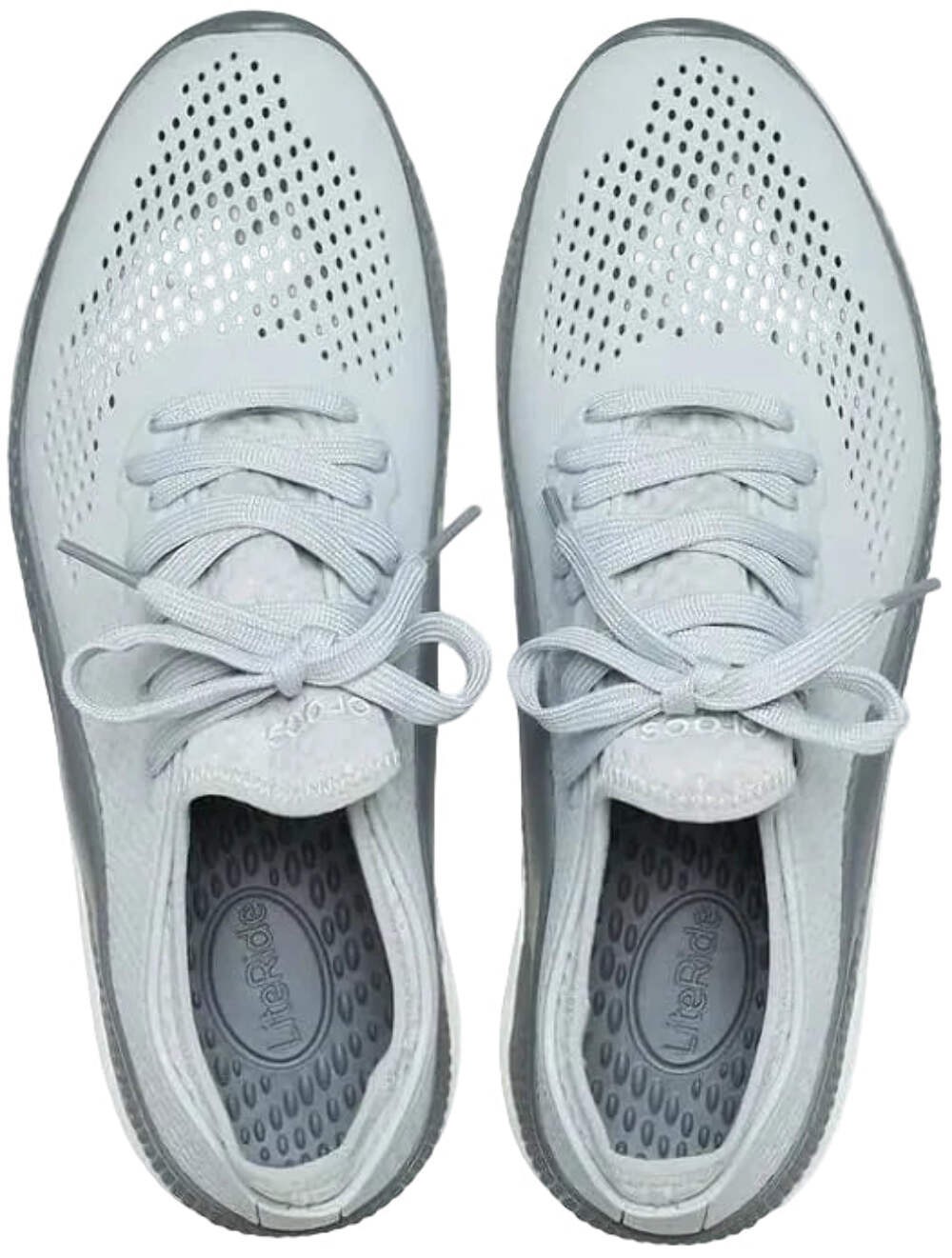 Crocs LiteRide 360 Pacer Men’s Light Gray/Slate Grey Lace-Up Shoes Size 8-12