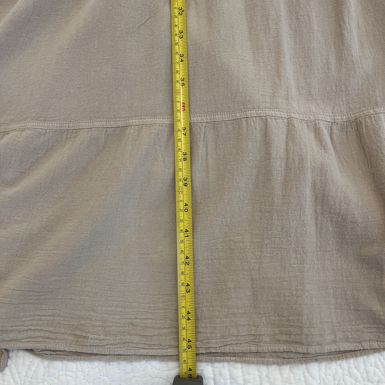 SEASPICE Resortwear Samantha Maxi Dress Baby Beige 100% Peruvian Cotton XL Boho