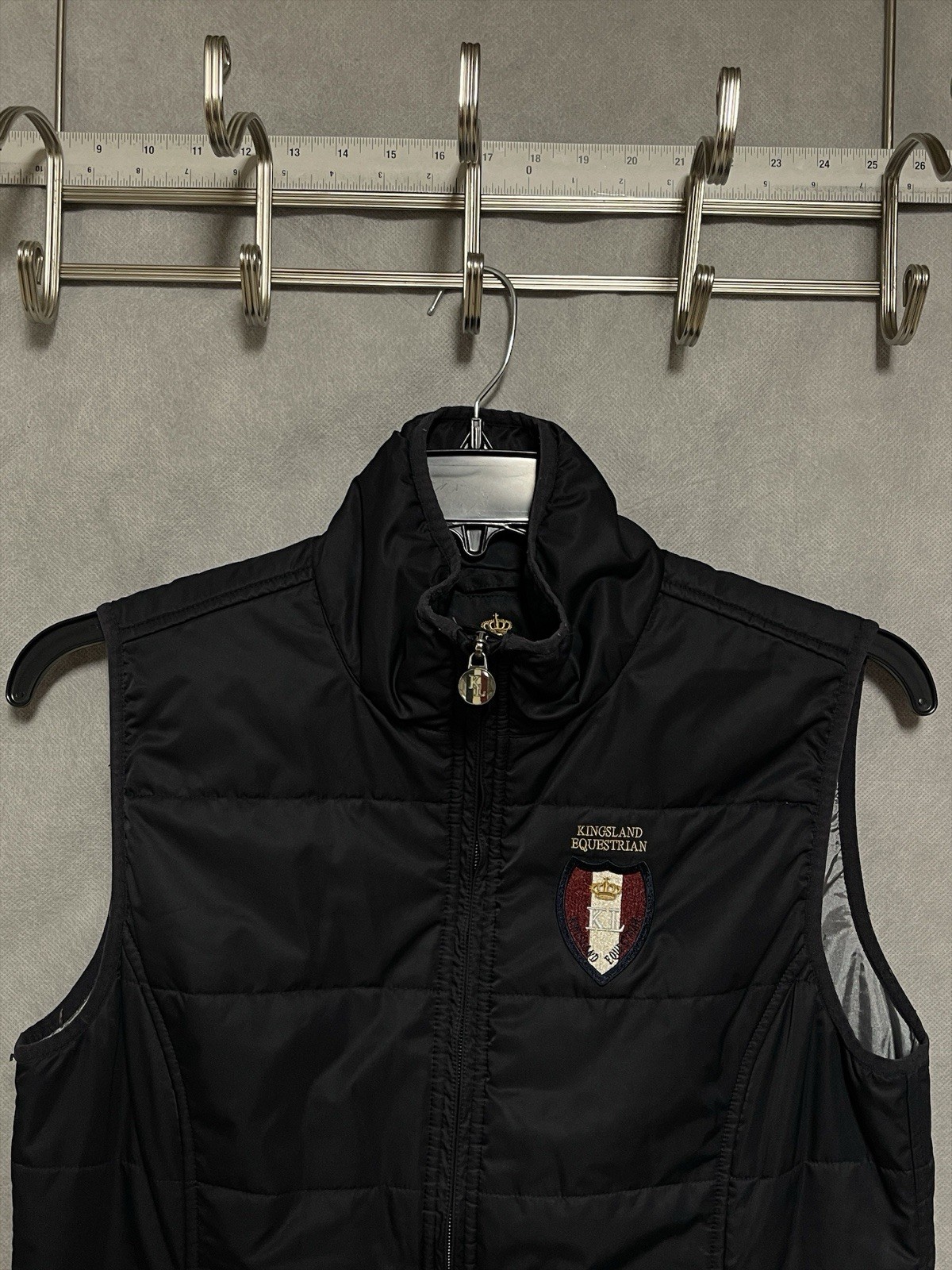 KINGSLAND Equestrian Vest Women M Black Puffer Primaloft Unisex Jacket Outerwear