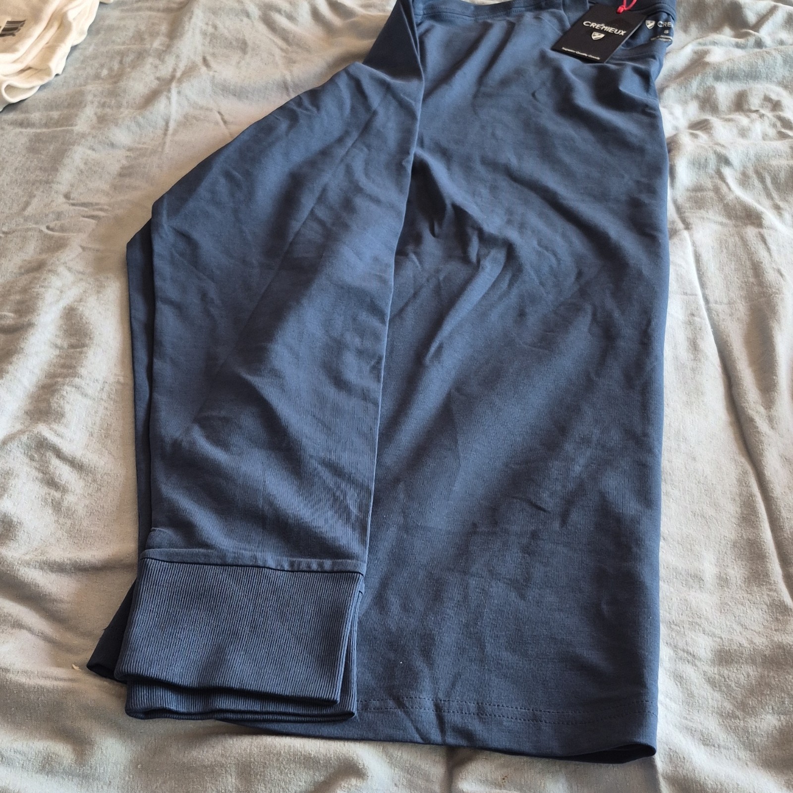 Cremieux Men’s Blue Solid Crew Neck Long Sleeve Knit T-Shirt, Size S