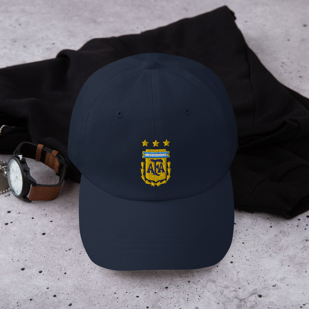 Argentina World Cup Futbol Champion Embroidered Dad Hat Soccer Football Cap