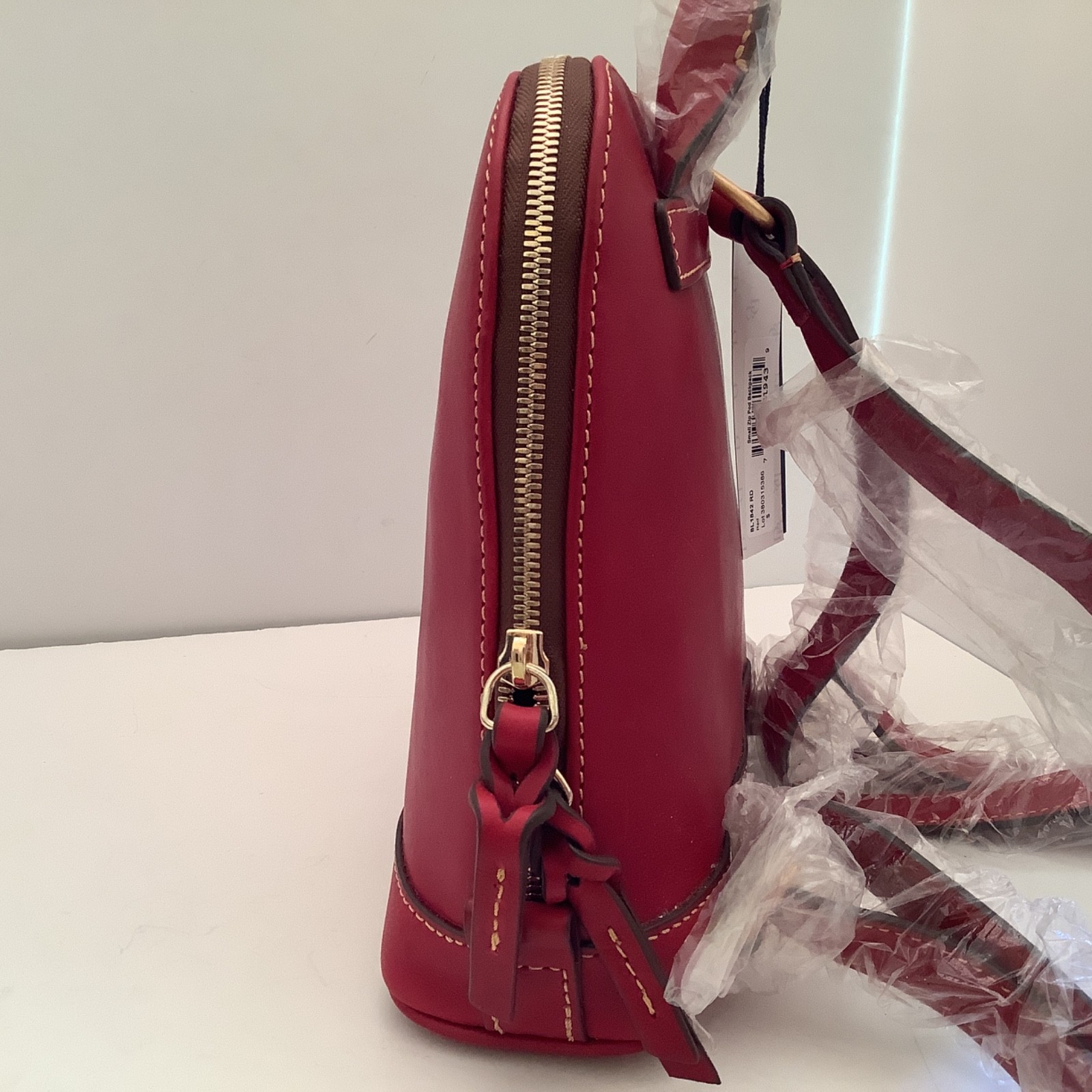 Dooney & Bourke Florentine Red Small Zip Pod Backpack New
