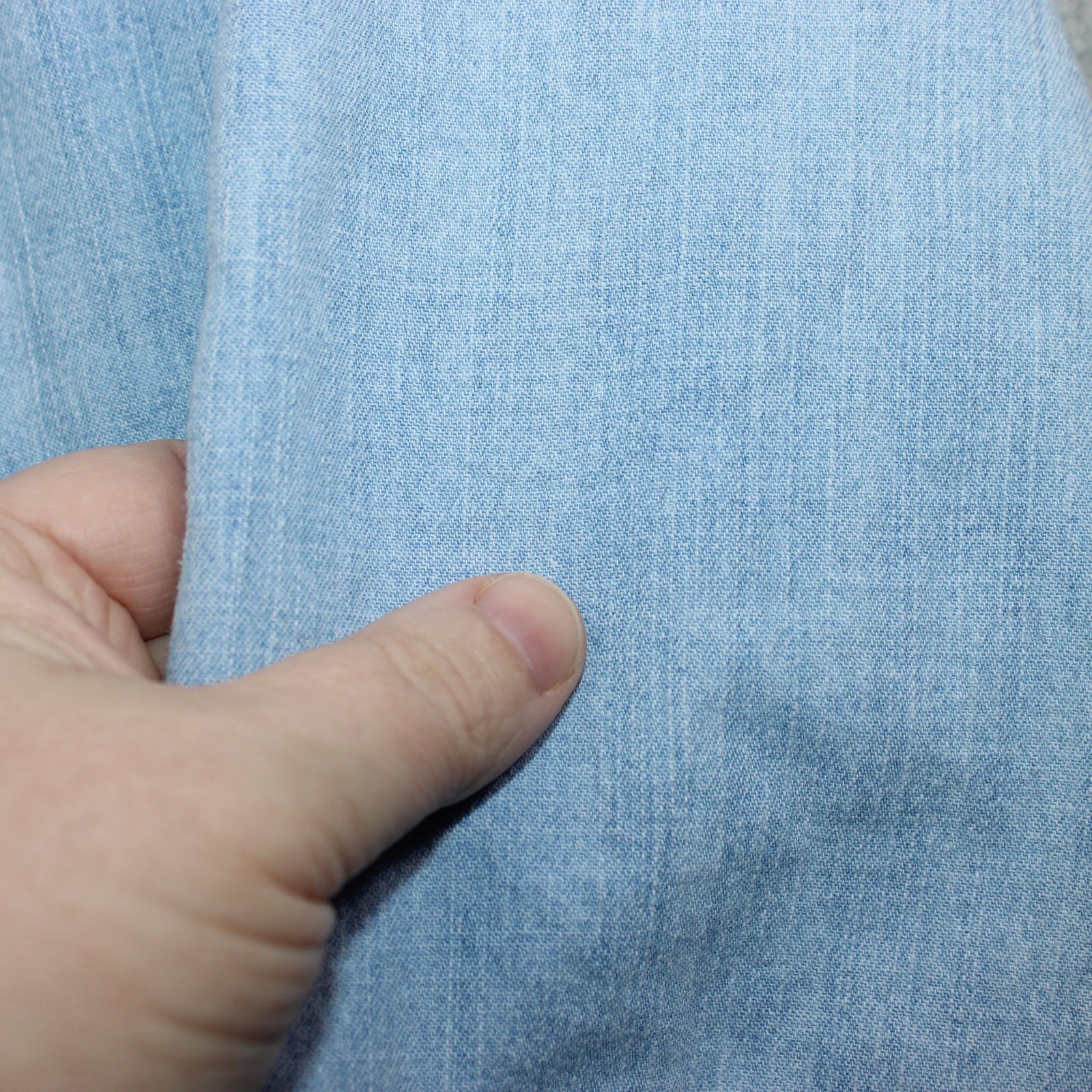 Eileen Fisher Shirt Women Large Blue Chambray Button Organic Cotton Shacket READ