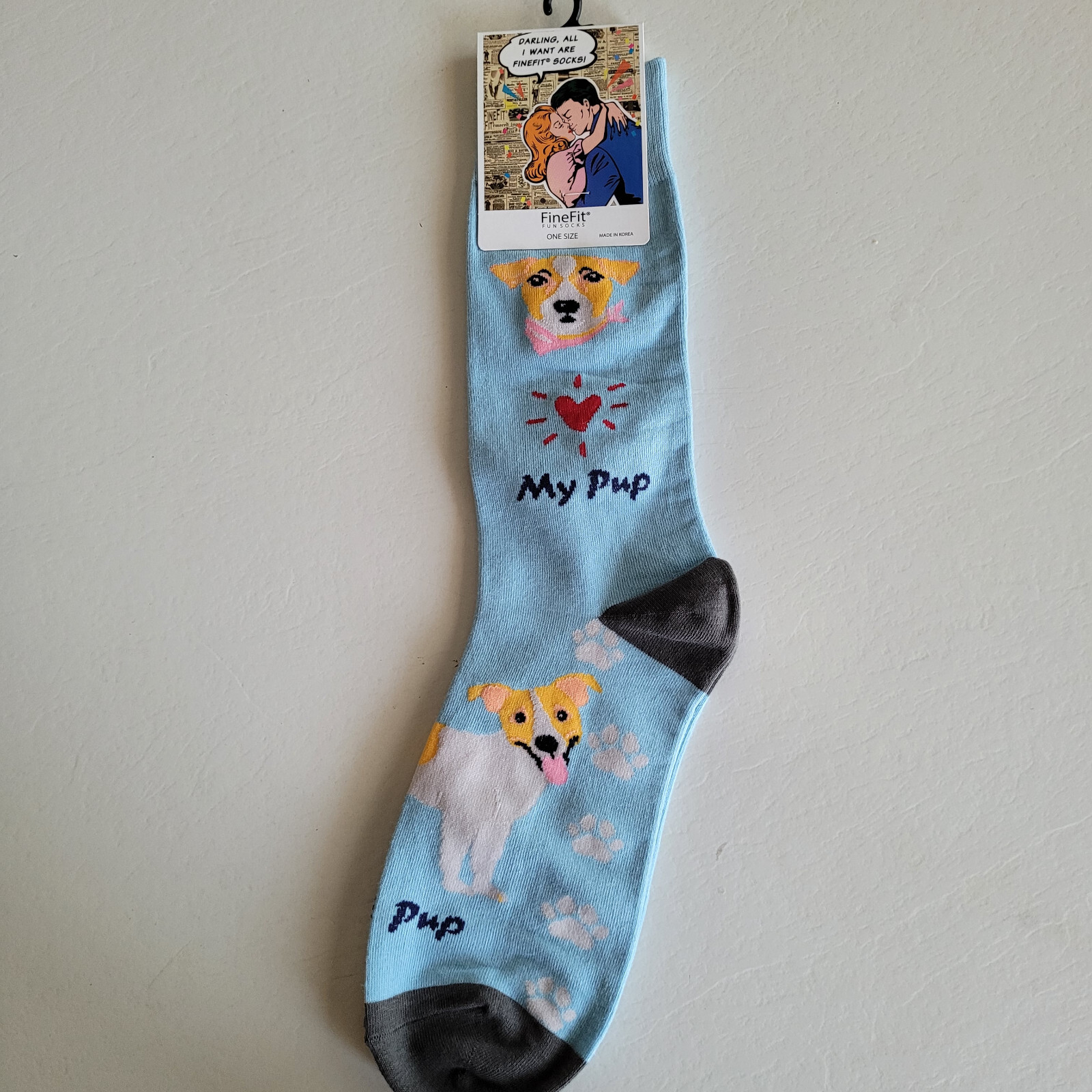 Jack Russel Terrier Dog Socks Novelty Dress Casual Unisex SOX FineFit One Size