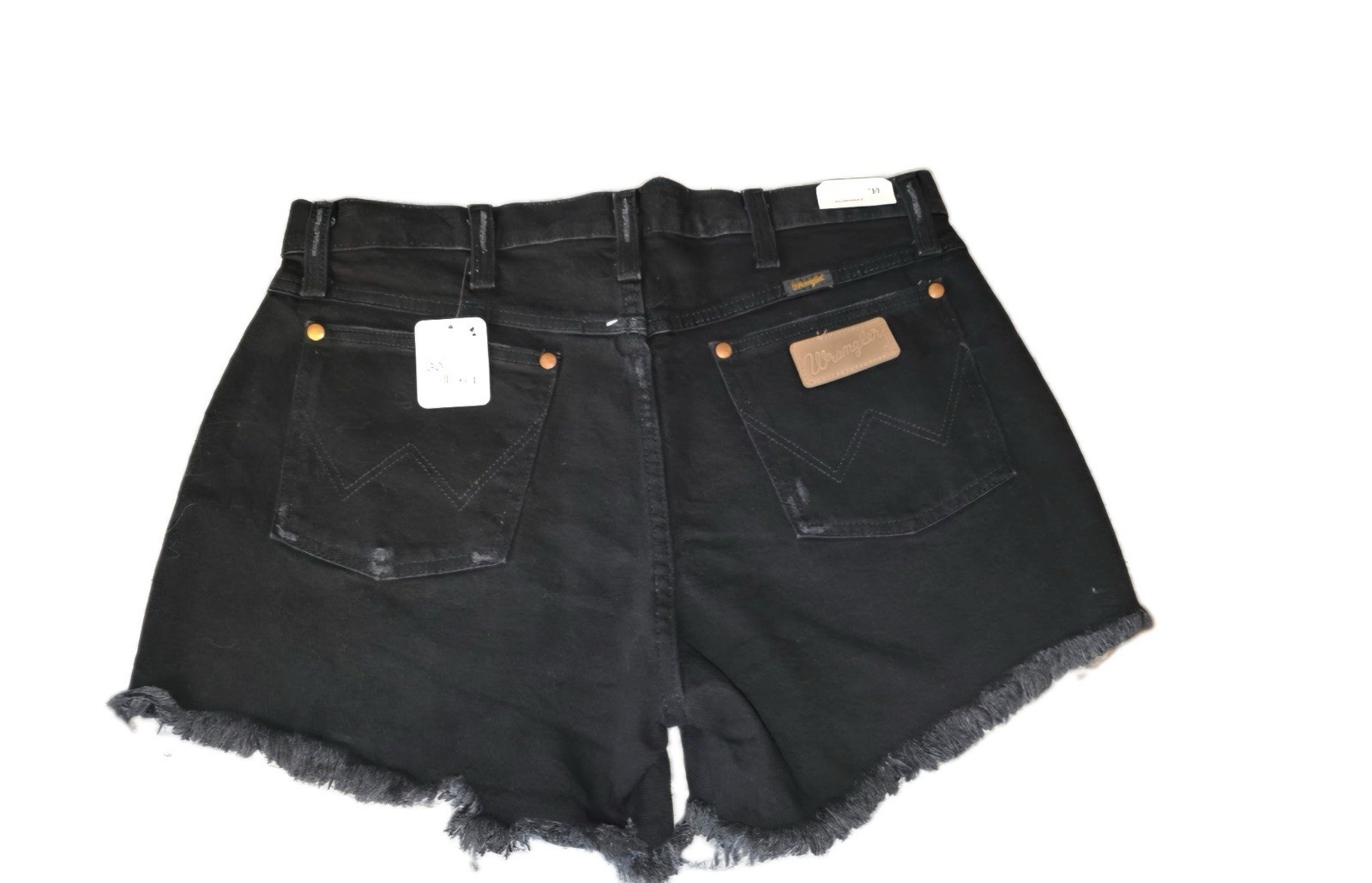 Wrangler Women’s Black Denim Cut Off Shorts Size 30 High Rise Y2K!!!