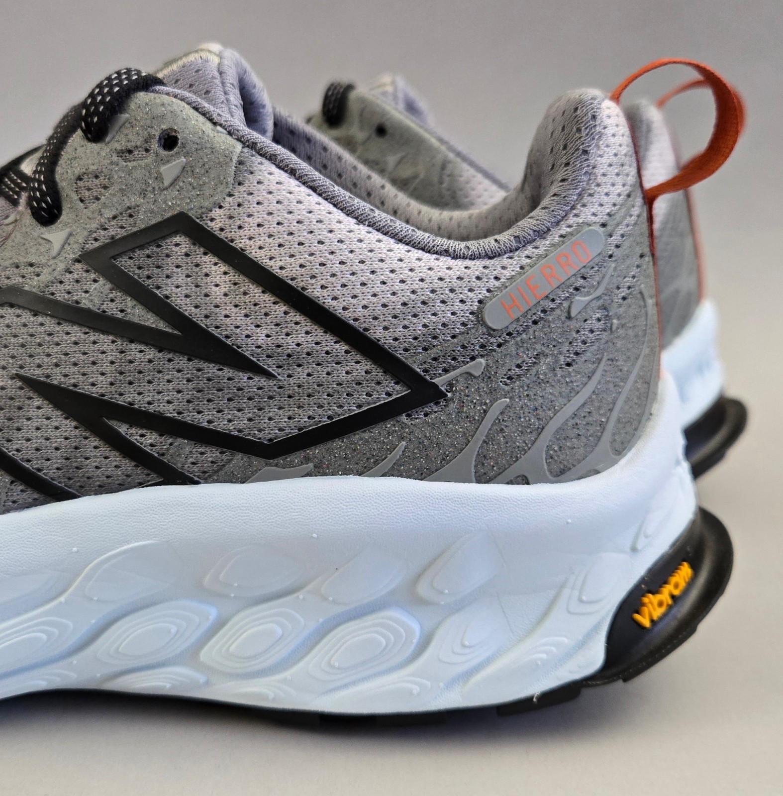 New Balance Fresh Foam X Hierro v8 Men’s 9.5 2E Wide Gray Orange Trail Shoes
