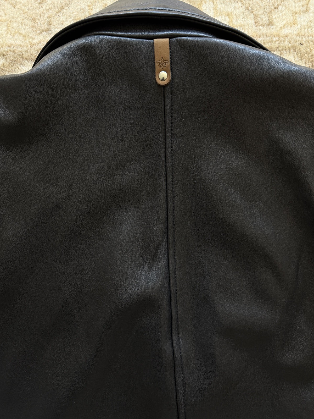 Mackage Black Lambskin Moto Leather Jacket Asymmetrical Zip Size 42 Mens