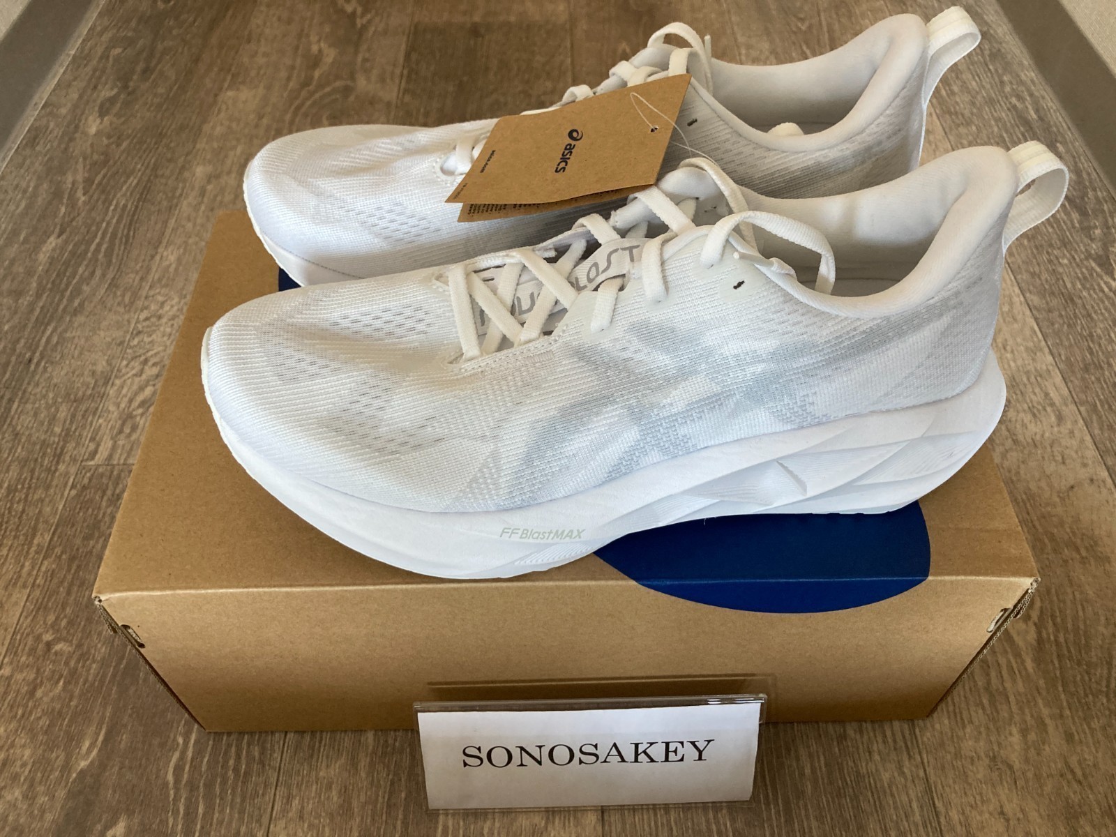ASICS NOVABLAST 5 1011B974 100 White/Piedmont Grey New in Box