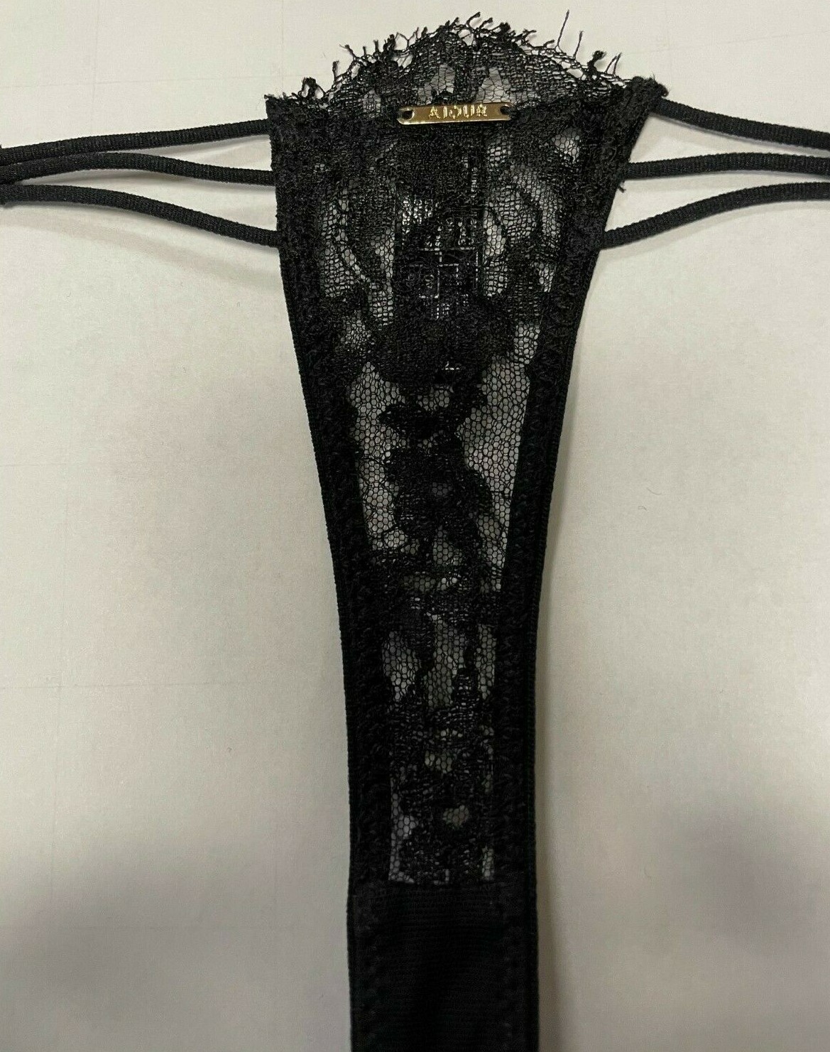 Ajour Lingerie Montsoreau Sheer Lace Balconette Bra 32D New Black panty 8