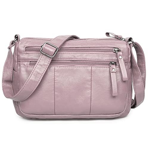 Purses for Women Soft PU Leather Shoulder Bag Ladies Crossbody Pink-10.2″