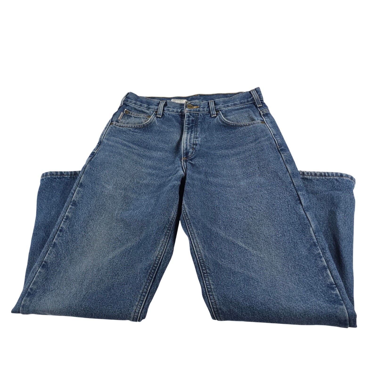 Carhartt B172 DST Flannel Lined Relaxed Fit Jeans Mens 31×30 Dark Stonewash Blue