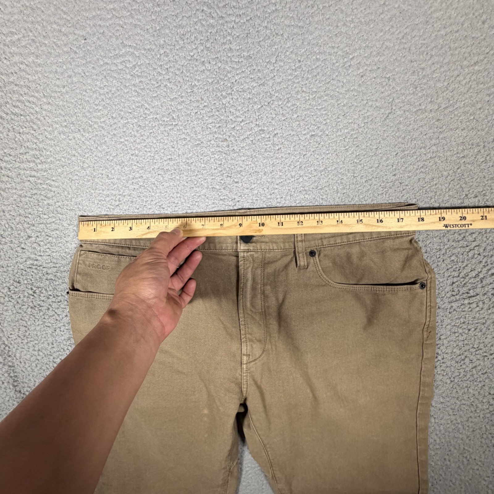 Proof Pants Mens 34×31 Brown Rover Slim Fit Canvas 5 Pocket Huckberry Preppy