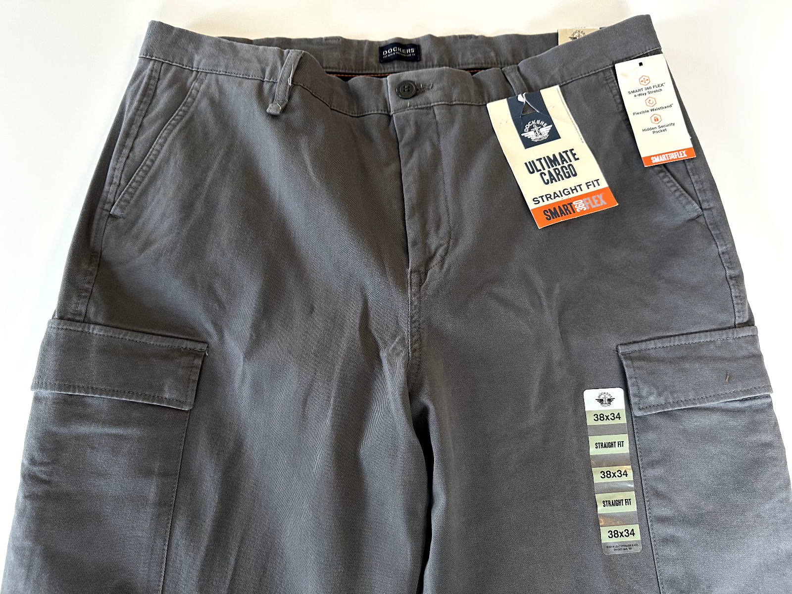 Dockers Grey Ultimate Cargo Straight Fit Pants Size W36 X L32