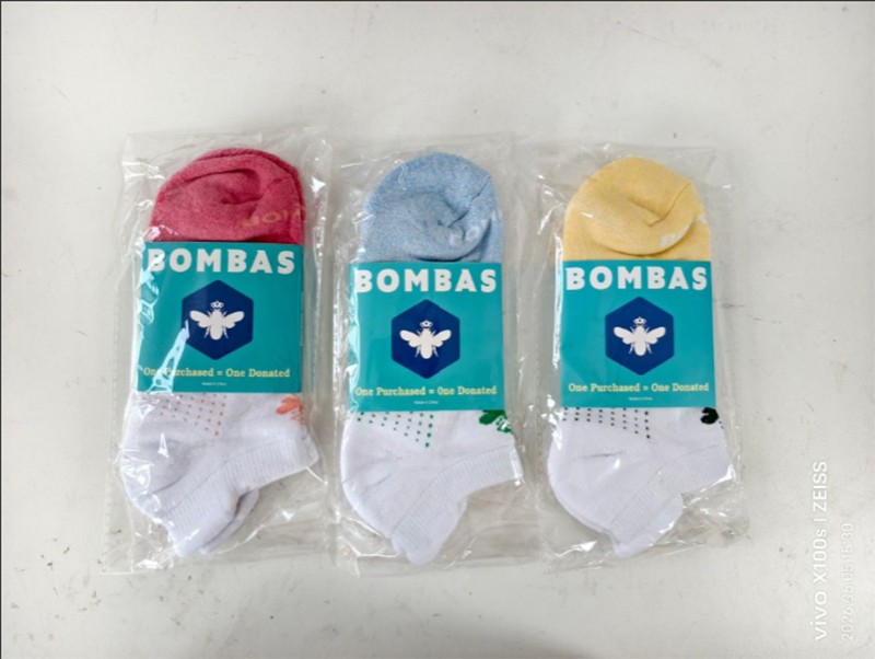 3 pairs/Set Bombas Women’s Solid Honeycomb Ankle socks – Size Medium 8-10.5 NEW