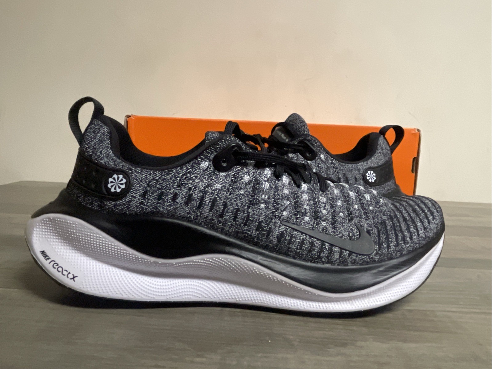 Nike React X Infinity Run 4 Oreo Black Grey White DR2670-003 Women’s Size 7 NEW