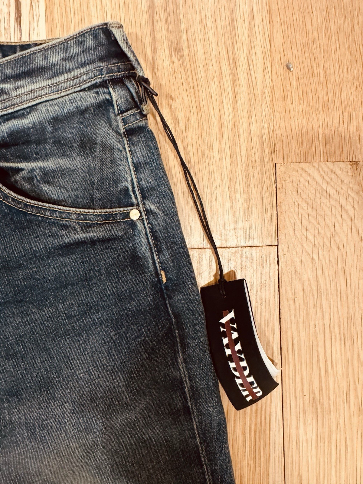VAYDER Men’s Straight Jeans Blue Denim 98% Cotton 2% Elastane Button Zip Closure