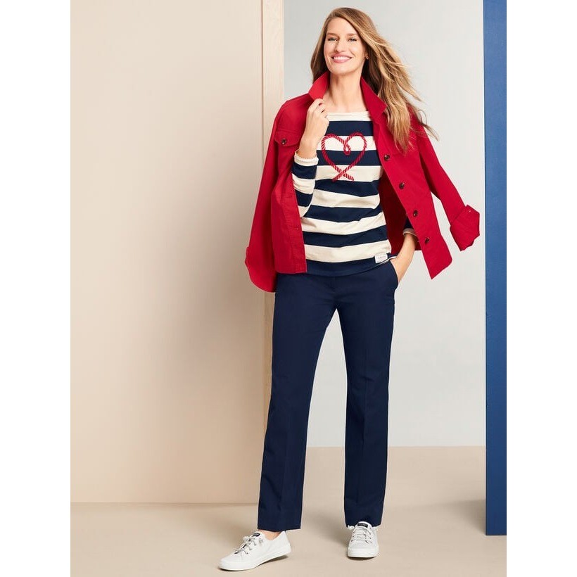 Talbots Utility Jacket Women 10 Red Cotton Blend Military Safari Field Coat
