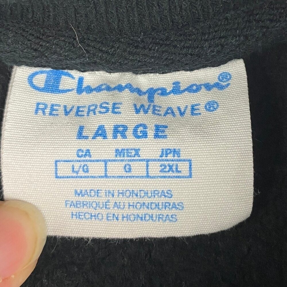 Champion Reverse Weave Crewneck Sweatshirt Men’s Size Large Black