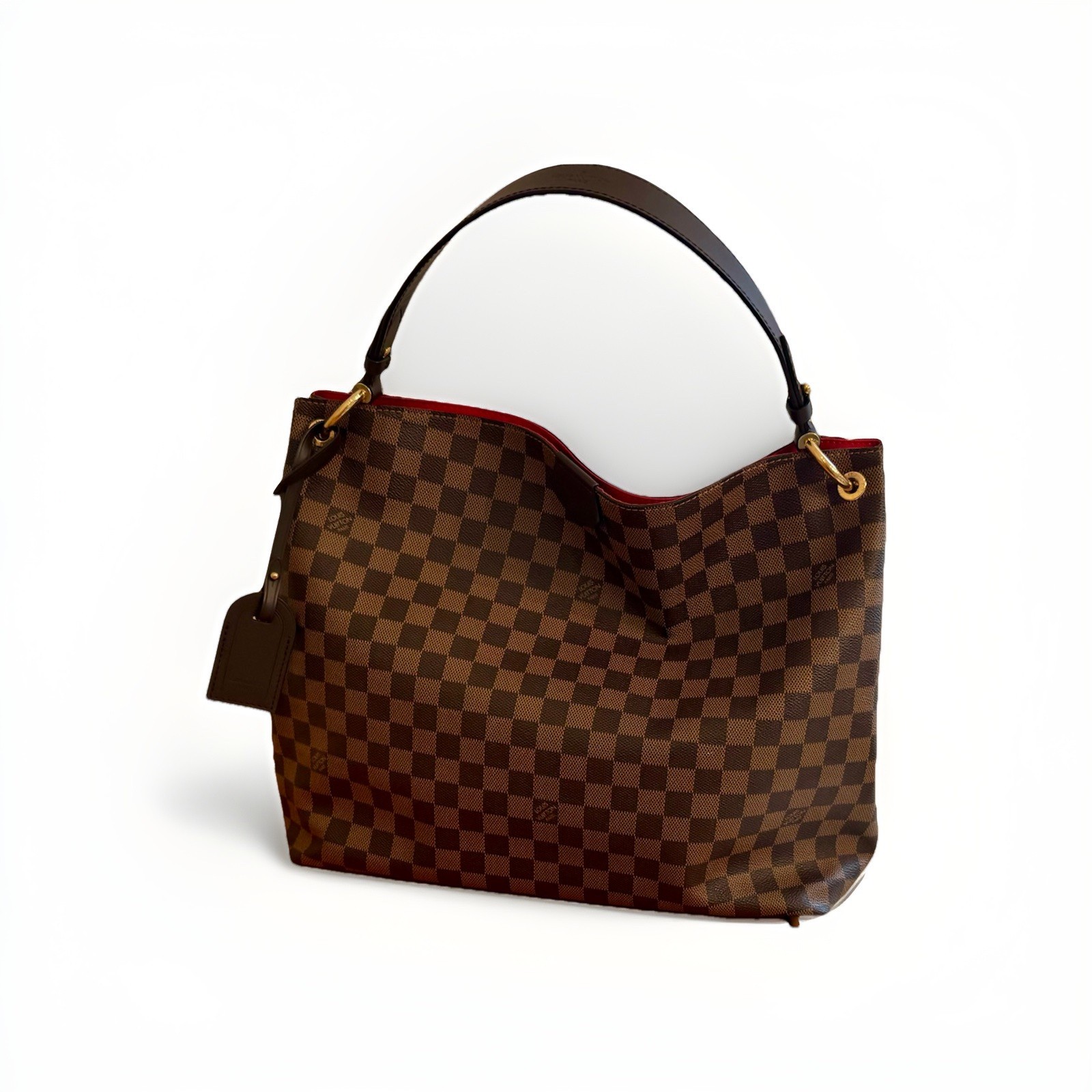 Louis Vuitton Graceful MM Damier Brown Shoulder Bag w/ Box Dust Bag Tag