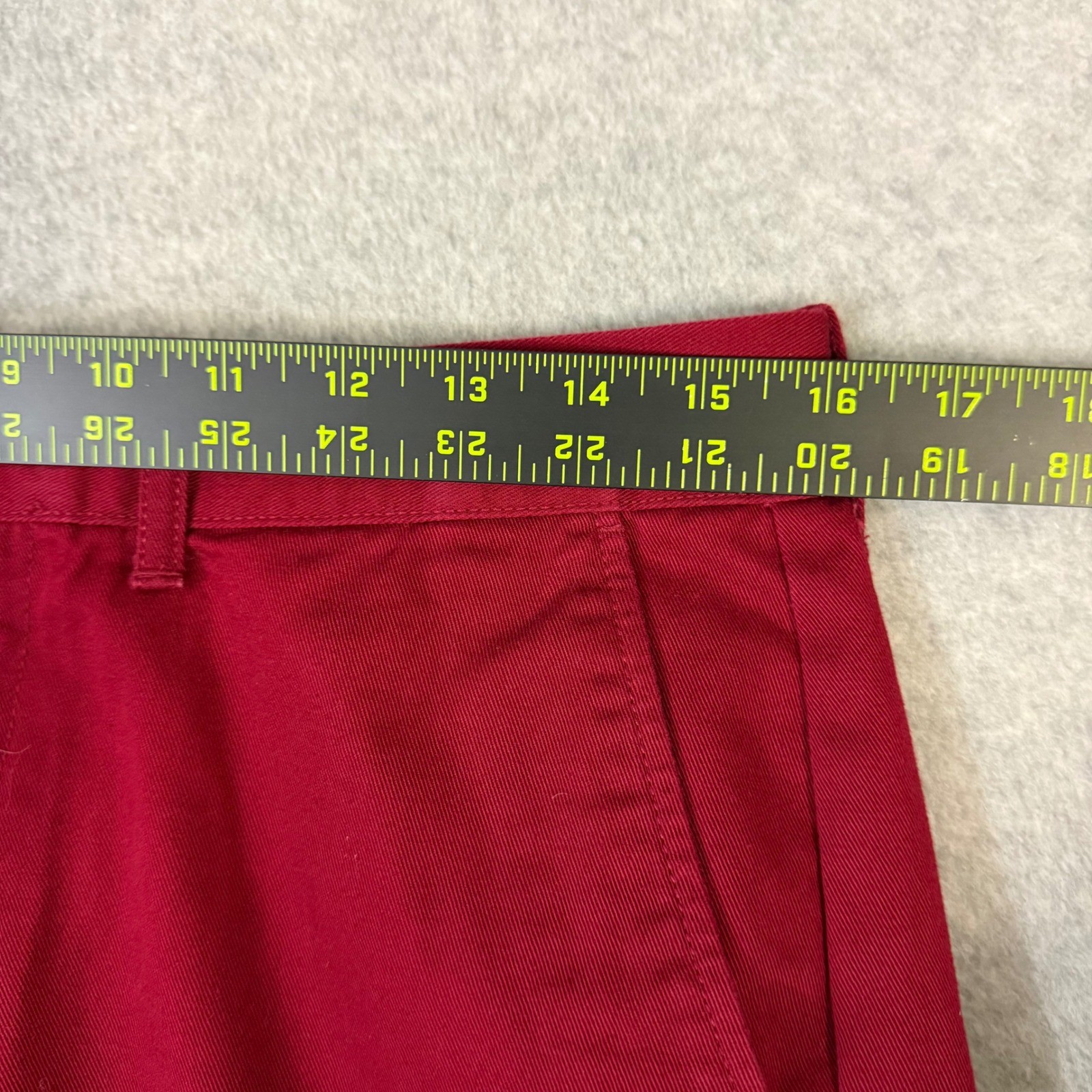 J.Crew The Sutton Mens 32×34 Slim Straight Chino Pants Red Cotton Twill Trousers