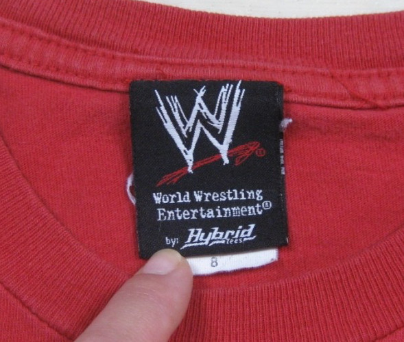 2000s WWE Wrestling T-Shirt Youth Kids (8) CM Punk 2009 Hybrid Red